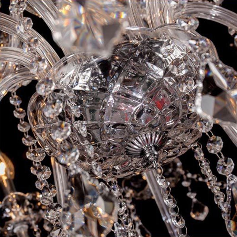European Crystal Chandelier Transparent Pendant Light