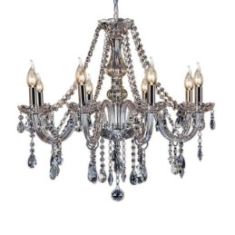 Large European Crystal Chandelier Transparent Ceiling Light