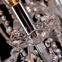 Large European Crystal Chandelier Transparent Ceiling Light