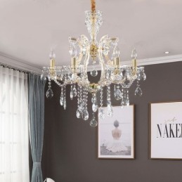 Elegant Crystal Chandelier European Pendant Light