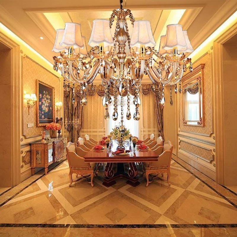 Large Crystal Chandelier Luxury European Pendant Light
