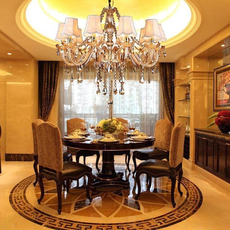 Large Crystal Chandelier Luxury European Pendant Light