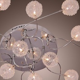 G4 Iron Flush Mount Light with Aluminum Shades