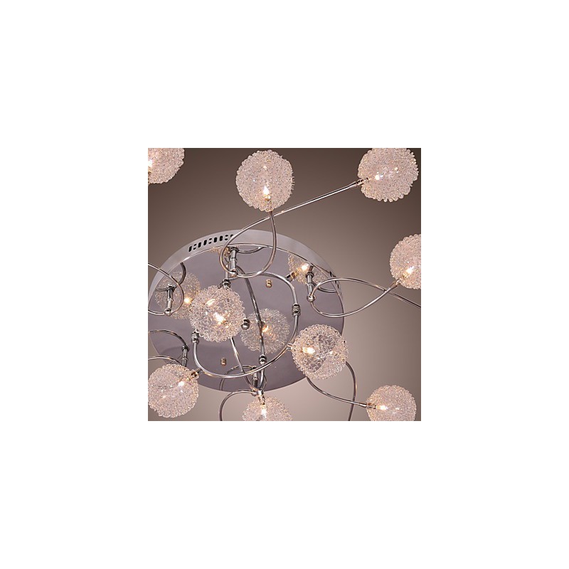 G4 Iron Flush Mount Light with Aluminum Shades