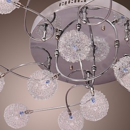 G4 Iron Flush Mount Light with Aluminum Shades