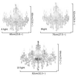 Modern Crystal Chandelier European Transparent Pendant Light