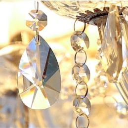 Modern Crystal Chandelier European Transparent Pendant Light