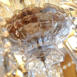 Modern Crystal Chandelier European Transparent Pendant Light