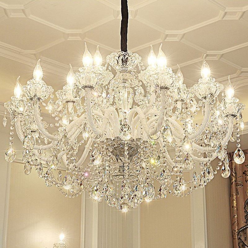 Luxury Crystal Chandelier European Elegant Pendant Light
