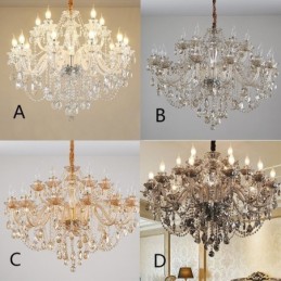 Luxury Crystal Chandelier European Elegant Pendant Light