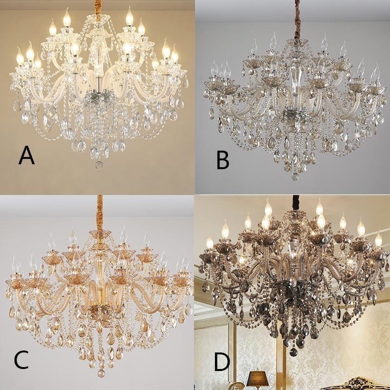 Luxury Crystal Chandelier European Elegant Pendant Light