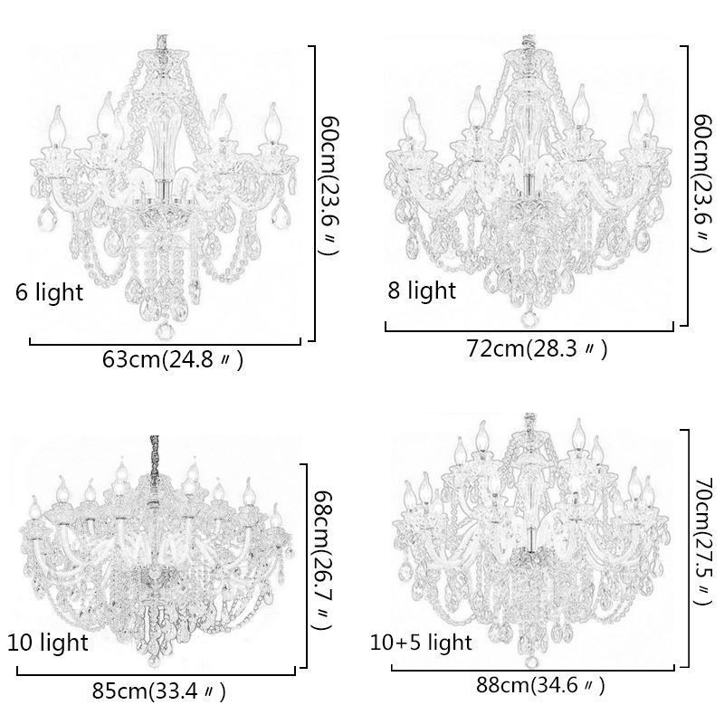 Luxury Crystal Chandelier European Elegant Pendant Light