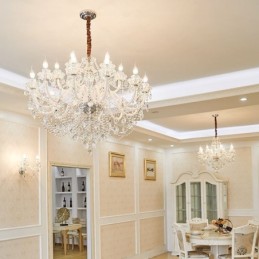 Luxury Crystal Chandelier European Elegant Pendant Light