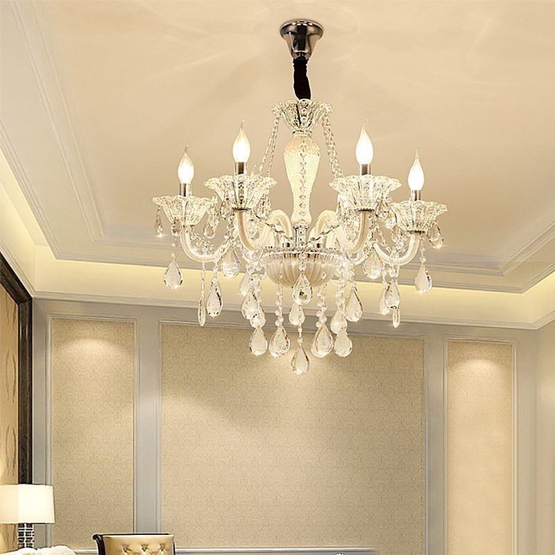 European Crystal Chandelier Elegant Pendant Light