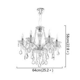 European Crystal Chandelier Elegant Pendant Light