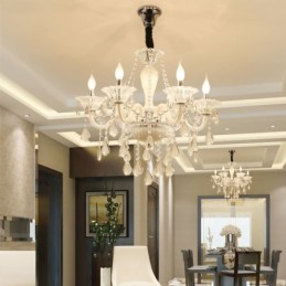 European Crystal Chandelier Elegant Pendant Light