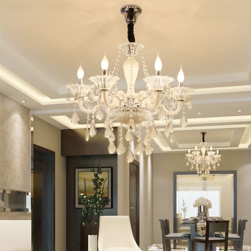 European Crystal Chandelier Elegant Pendant Light