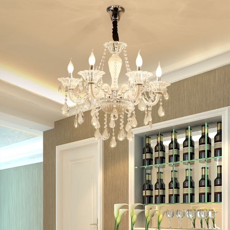 European Crystal Chandelier Elegant Pendant Light