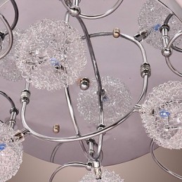 G4 Iron Flush Mount Light with Aluminum Shades