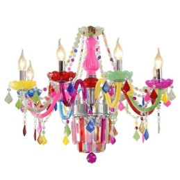 Colourful Crystal Chandelier European Unique Pendant Light