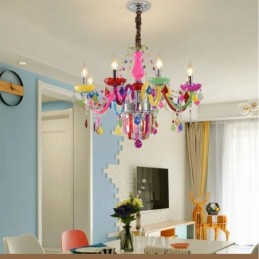 Colourful Crystal Chandelier European Unique Pendant Light
