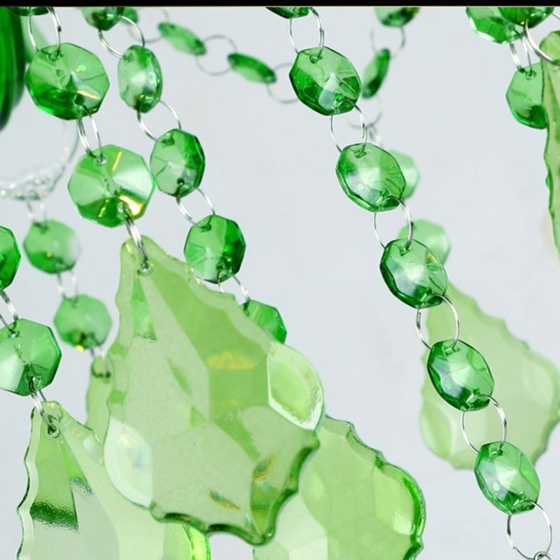 Unique Crystal Chandelier European Style Grass Green Pendant Light