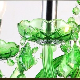 Unique Crystal Chandelier European Style Grass Green Pendant Light
