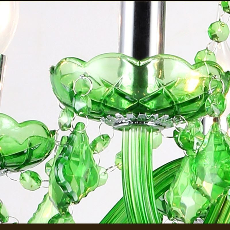 Unique Crystal Chandelier European Style Grass Green Pendant Light
