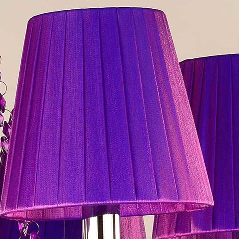 European Style Crystal Chandelier Purple Pendant Light