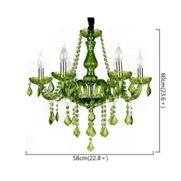 European Style Crystal Chandelier Unique Green Pendant Light