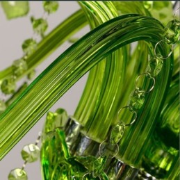 European Style Crystal Chandelier Unique Green Pendant Light