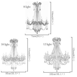 European Crystal Chandelier Elegant Pendant Light