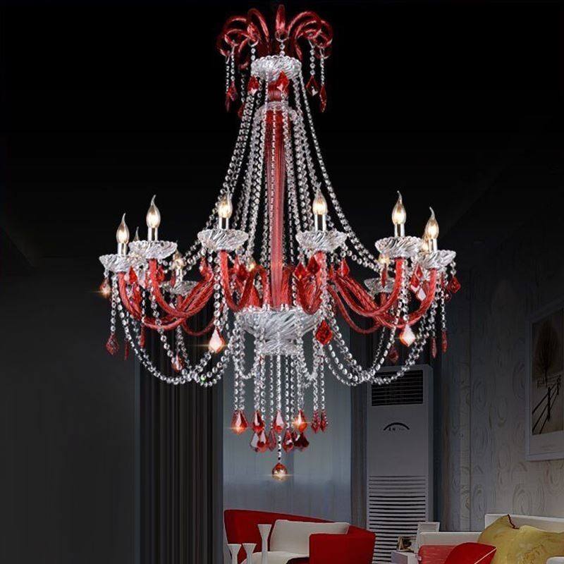 European Crystal Chandelier Elegant Pendant Light