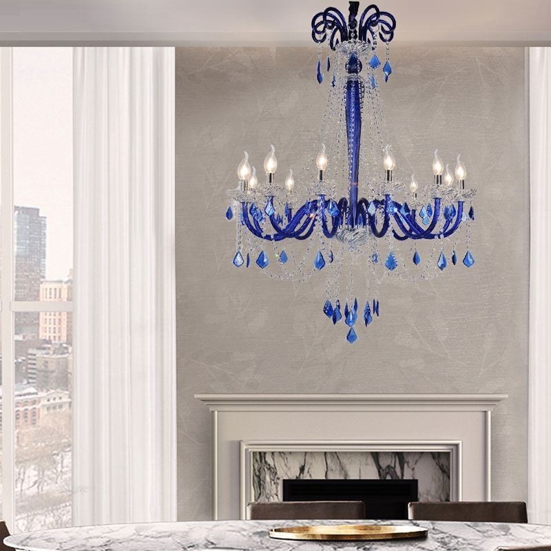 European Crystal Chandelier Elegant Pendant Light
