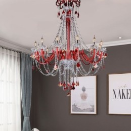 European Crystal Chandelier Elegant Pendant Light