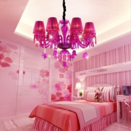 European Crystal Chandelier Ring Bells Glass Pendant Light