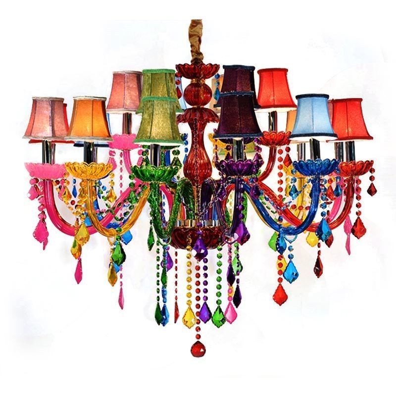 Colourful European Style Chandelier Luxury Pendant Light