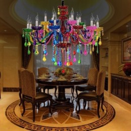 Colourful European Style Chandelier Luxury Pendant Light