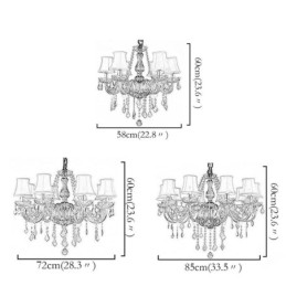 Luxury Crystal Chandelier European Red Colour Pendant Light