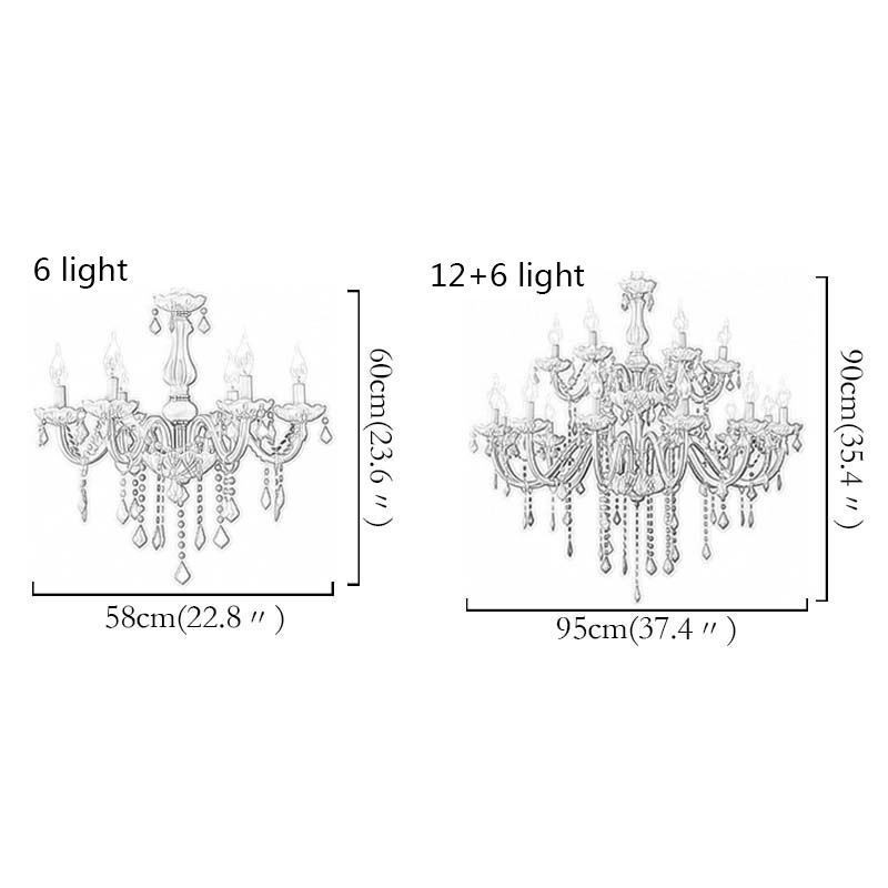 Elegant Crystal Chandelier European Large Pendant Light