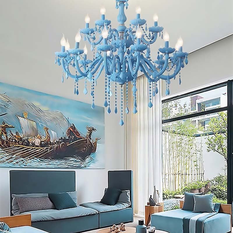 Elegant Crystal Chandelier European Large Pendant Light
