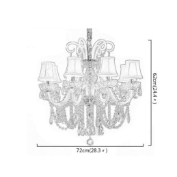 Elegant Crystal Chandelier European White Colour Pendant Light