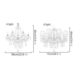 Creative Crystal Chandelier European Elegant Pendant Light