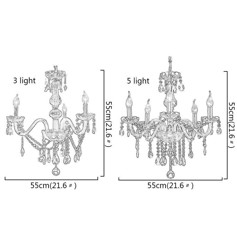 Stylish Crystal Chandelier Modern European Pendant Light