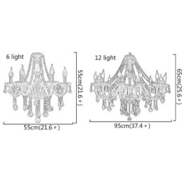 European Crystal Chandelier Luxury Amber Colour Pendant Light