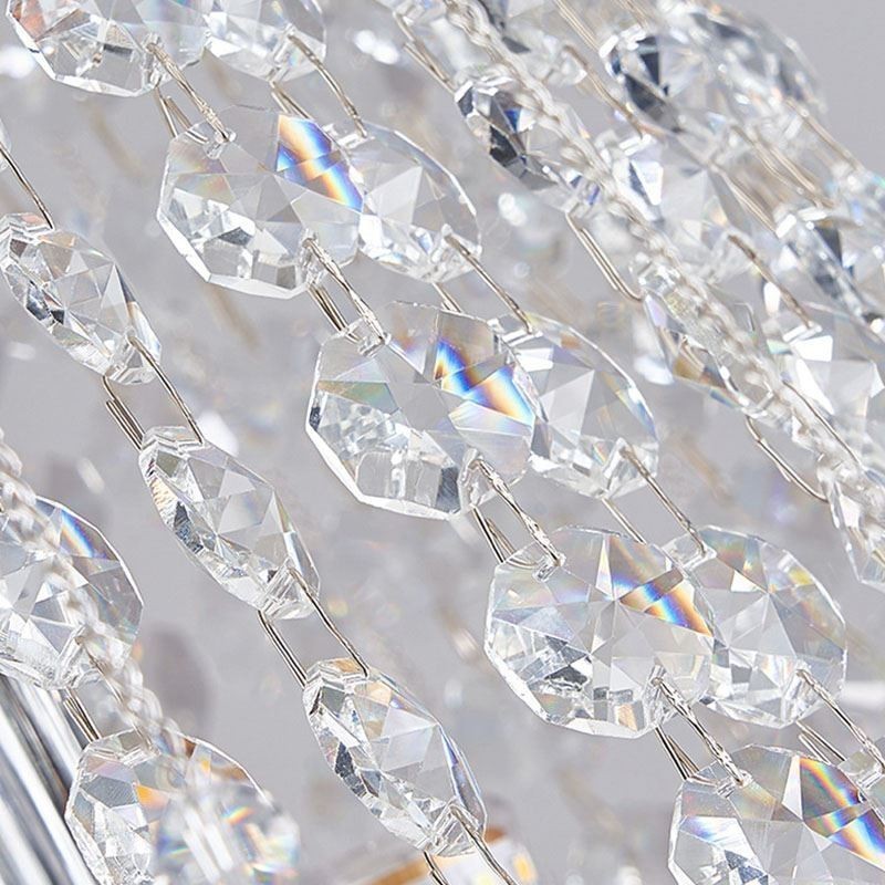 Modern Crystal Chandelier Luxury Staircase Crystal Ceiling Light With 19 Lights