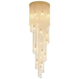 Modern Crystal Chandelier Luxury Staircase Crystal Ceiling Light With 19 Lights