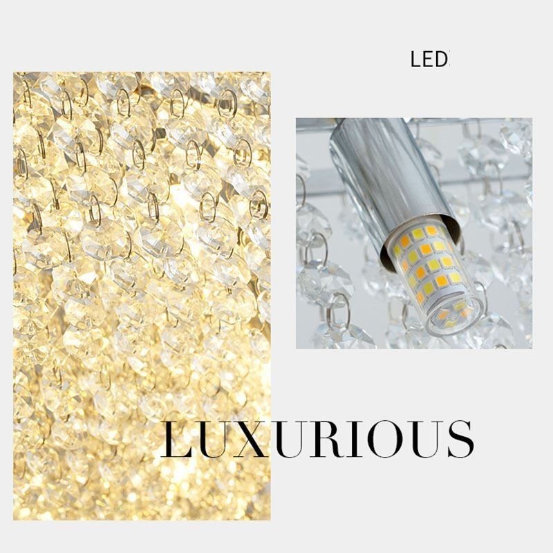 Modern Crystal Chandelier European Luxury Decorative Ceiling Lamp With 12 Lights