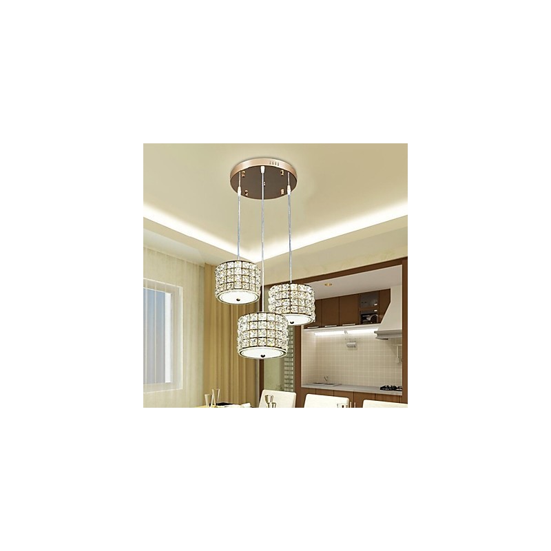Single 3 Light Crystal Pendant Light Droplight