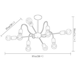 Contemporary Creative Iron Pendant Light Spider Chandelier